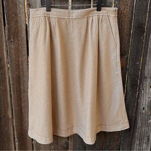 Banana Republic Vintage Wool Blend A-line Skirt In Tan Sz 8